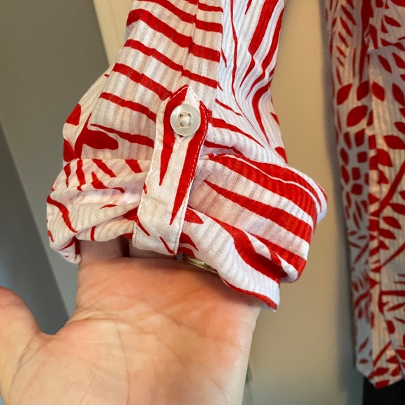 BUY 2 ITEMS GET 1 FREE - Chico’s Long Sleeve Button Up Blouse Sz 12 - Picture 6 of 10